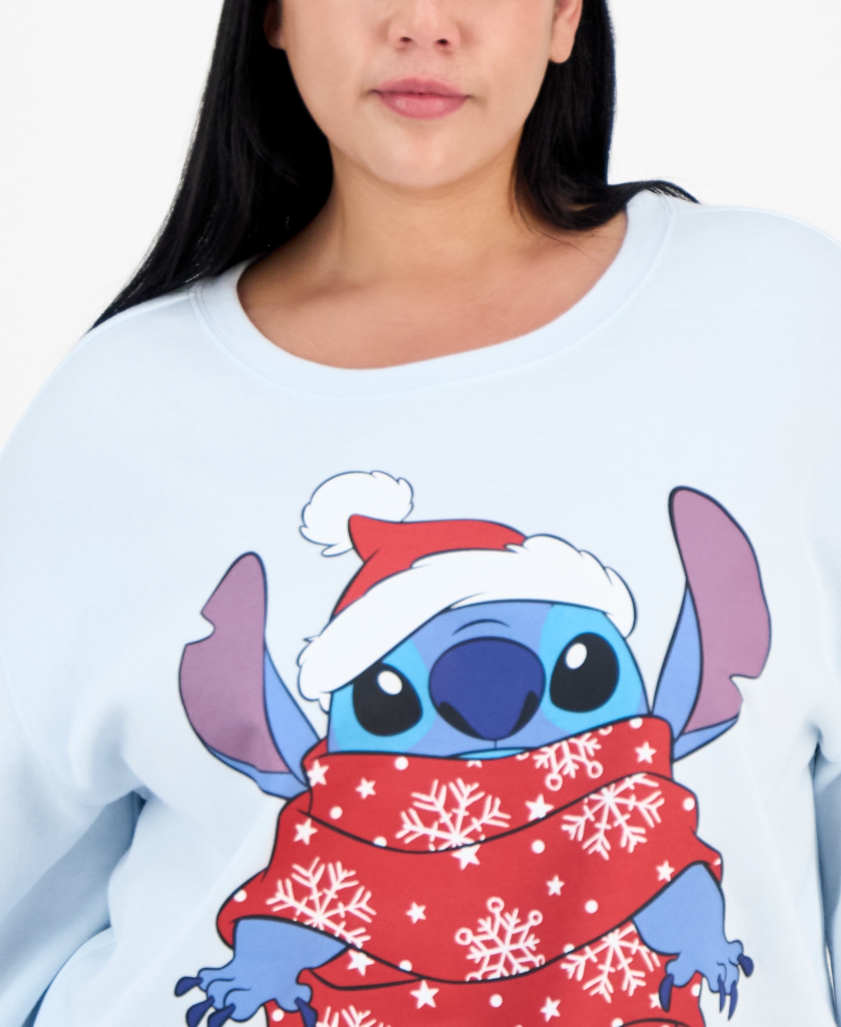 Disney Trendy Plus Stitch Holiday Crewneck Sweatshirt In Blue