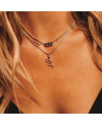 14K Gold-Plated 11:11 Pendant Necklace, 16" + 2" extender