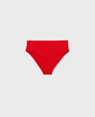 MANGO - Women's Ribbed High-Waisted Bikini Bottom