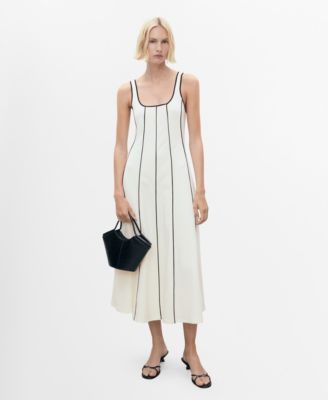 MANGO - Women's Striped Cotton Dress