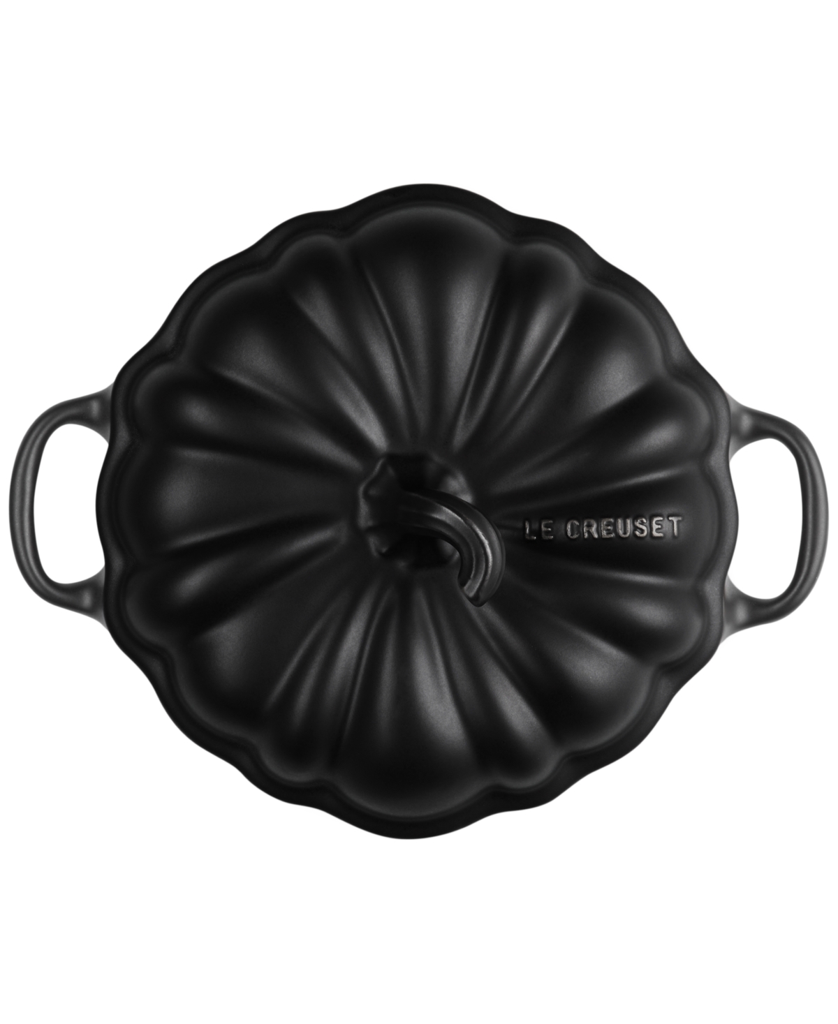 Le Creuset Stoneware Figural 12-oz. Pumpkin Petite Cocotte In Black