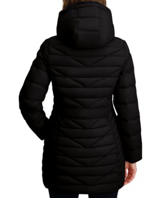 Women's Faux-Fur-Lined Hooded Puffer Coat