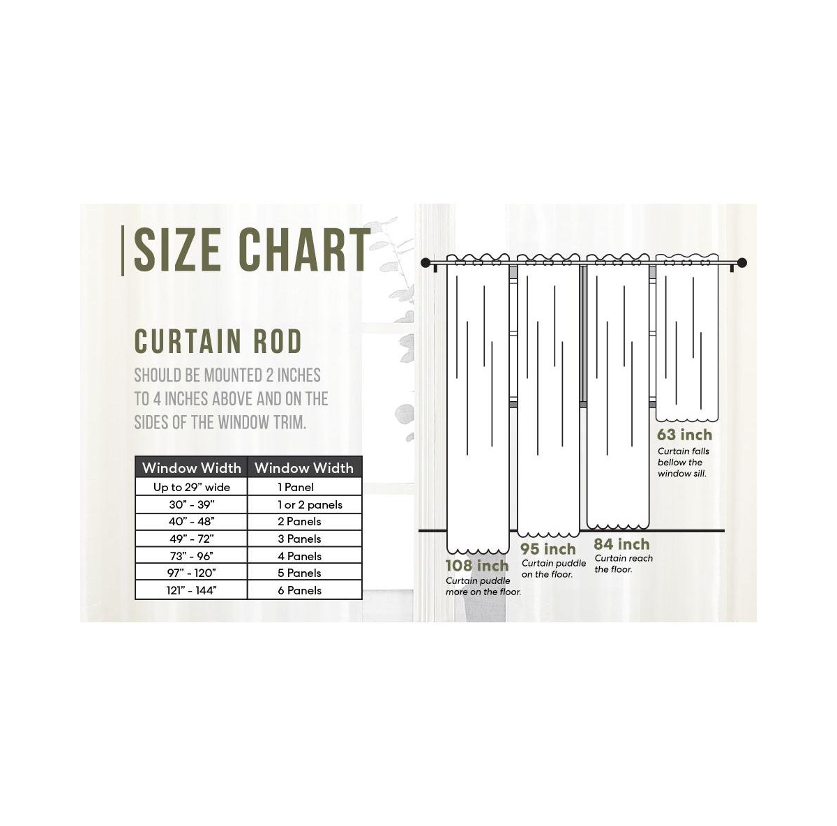 Kate Aurora Artisan Lightweight Transparent Faux Silk Sheer Grommet Single Curtain Panel