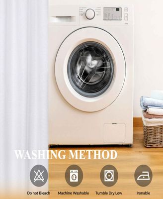 Nyan 100% Blackout Machine Washable Curtains, Set of 2 Panels, 52 X 96