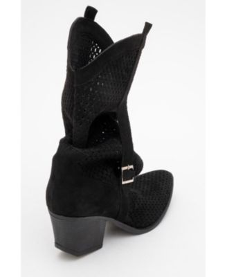 Larry Elasticated Block Heel Boot