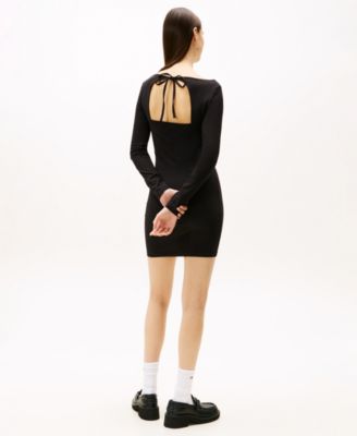 Women's Bling Flag Logo Long-Sleeve Mini Dress