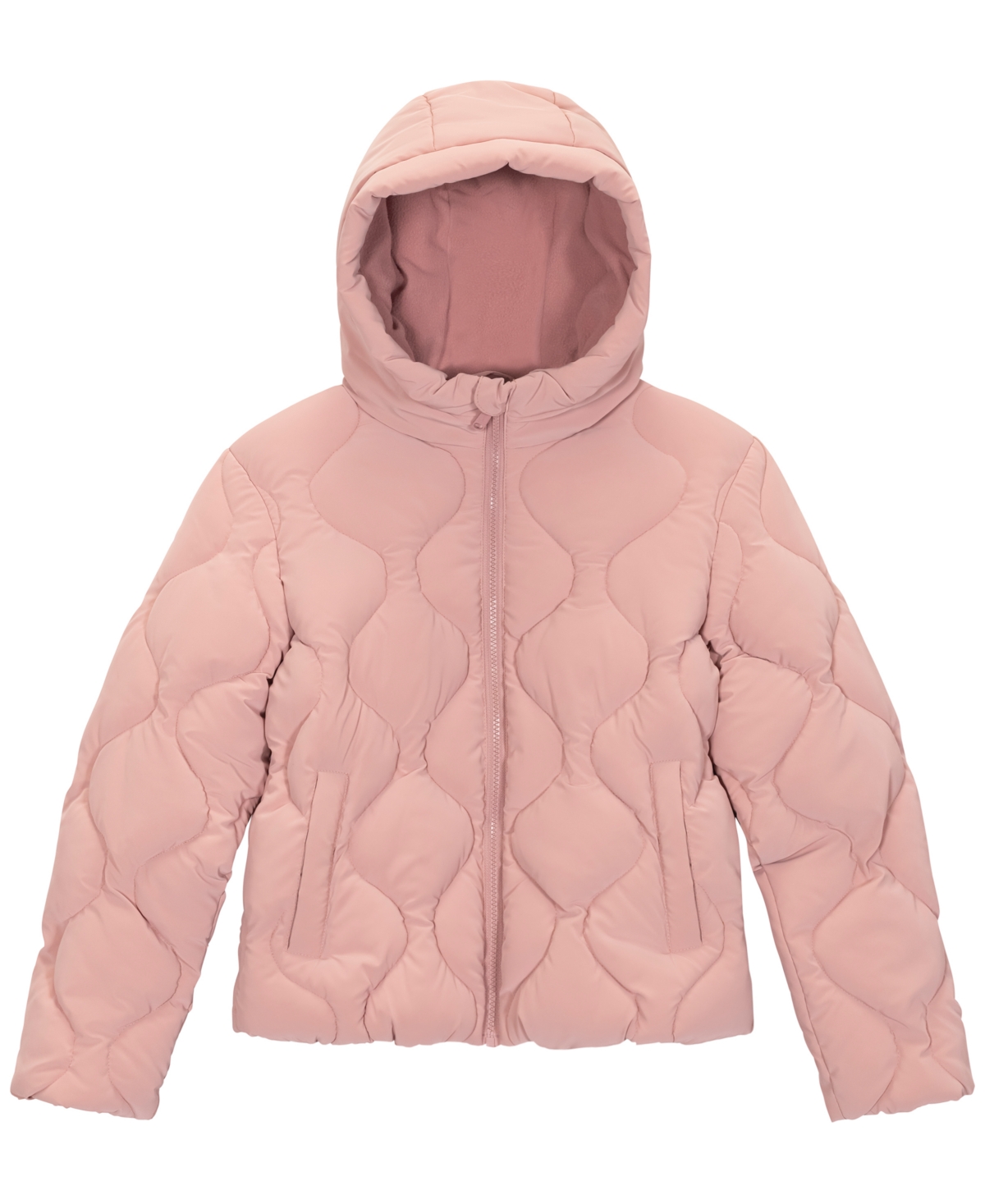 Sam Edelman Big Girls Velvet Touch Onion Quilted Jacket In Pink
