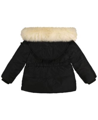 Toddler and Little Girls Velvet Touch Parka