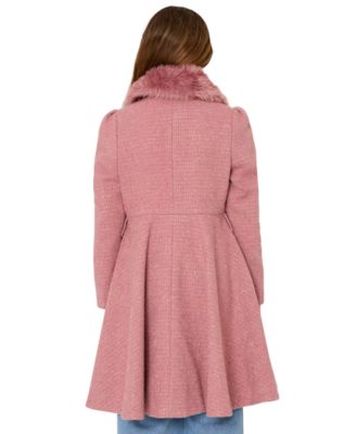 S Rothschild Big Girls' Tweed Princess Dress Coat