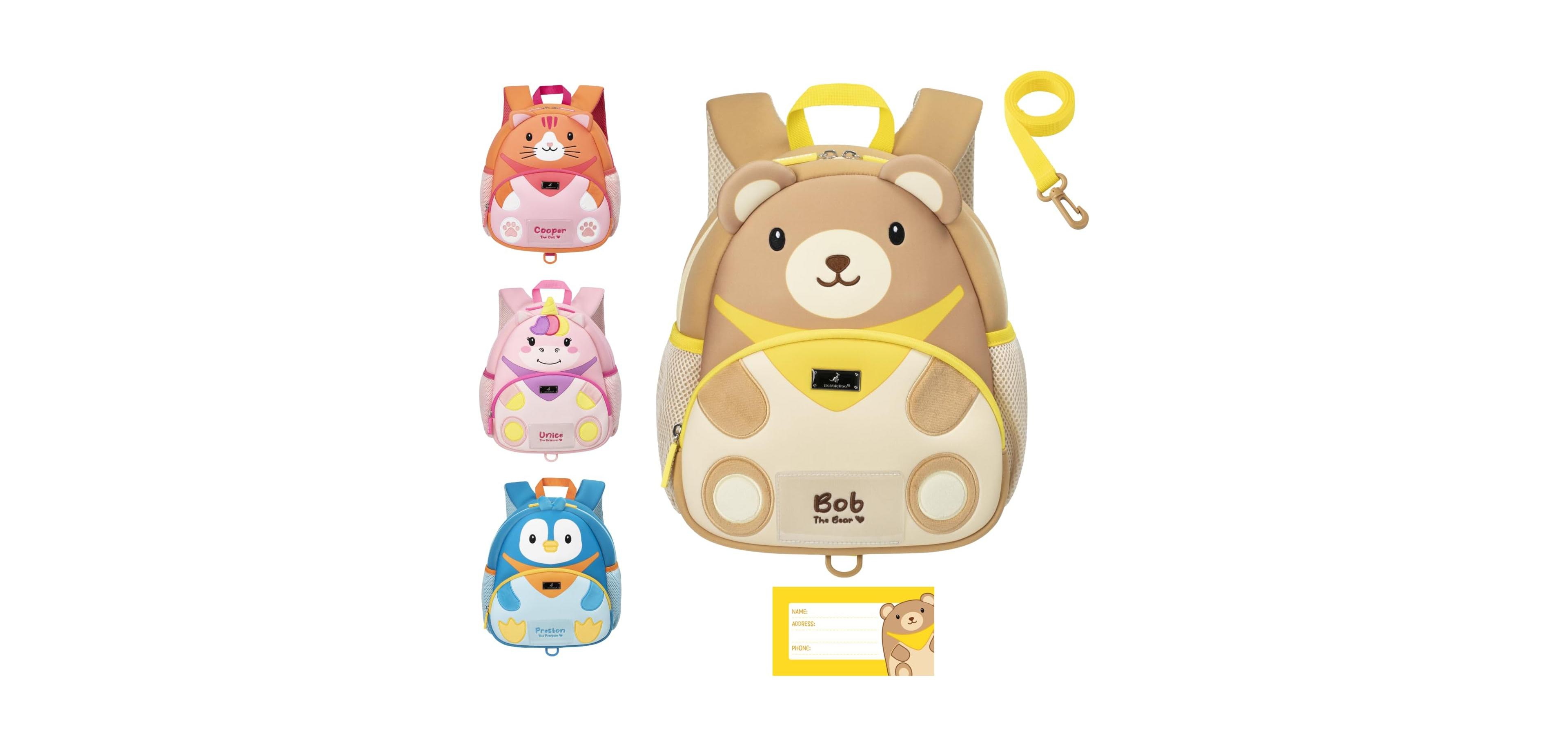 BabbleRoo Toddler Backpack for Boys and Girls Cooper the Cat with Leash