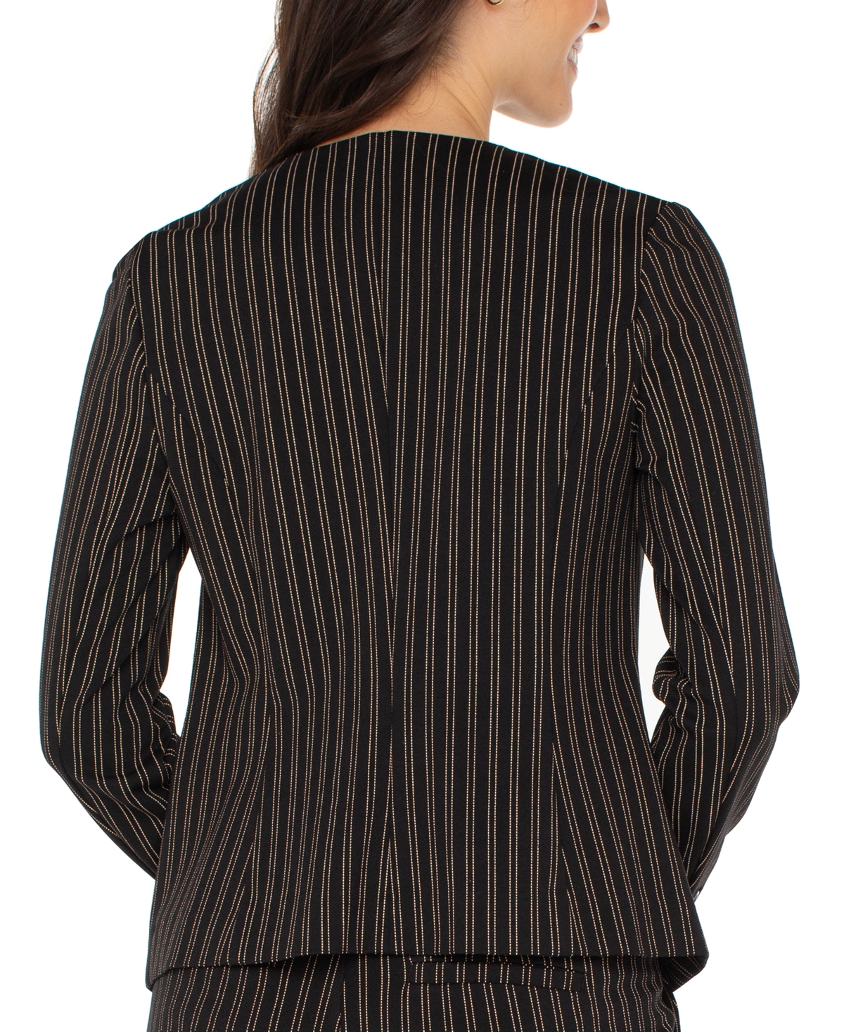 Liverpool Los Angeles Petite Collarless Fitted Blazer In Multi