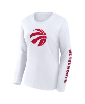 Women's White Toronto Raptors Long Sleeve T-Shirt