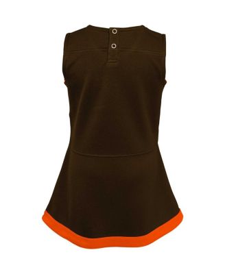 Baby Boys and Girls Brown Cleveland Browns Cheer Captain Jumper Dress