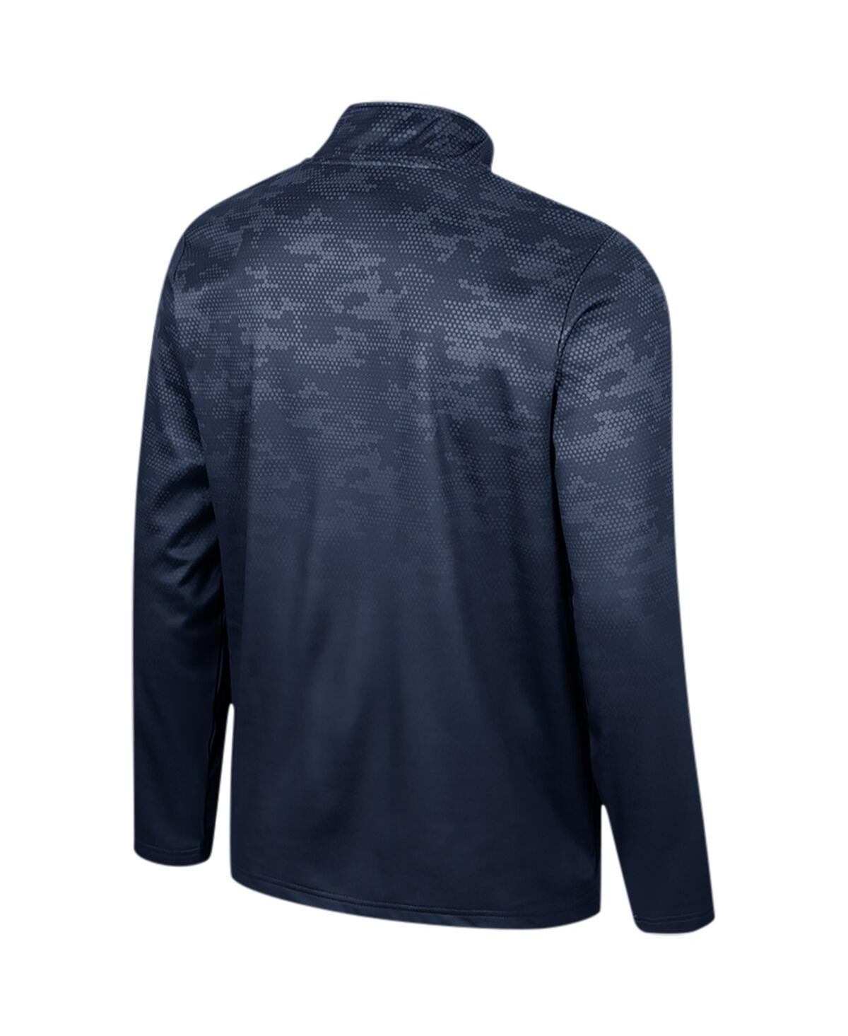 Colosseum Men's Navy Auburn Tigers The Machine Half-zip Jacket In Blue