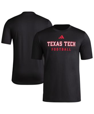 adidas - Men's Black Texas Tech Red Raiders Locker Practice Football Pre-Game T-Shirt