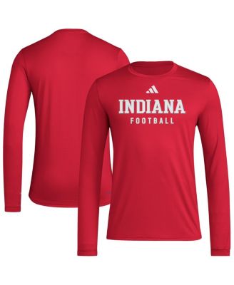 adidas - Men's Crimson Indiana Hoosiers Locker Practice Football Pre-Game Long Sleeve T-Shirt