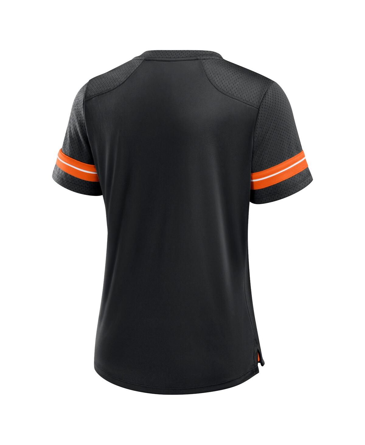Fanatics Women's Black Cincinnati Bengals Play Script Lace-up T-shirt In Black