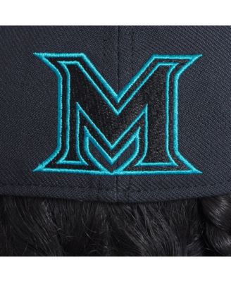 Men's Black Miami Marlins 2025 City Connect Performance Swoosh Flex Hat