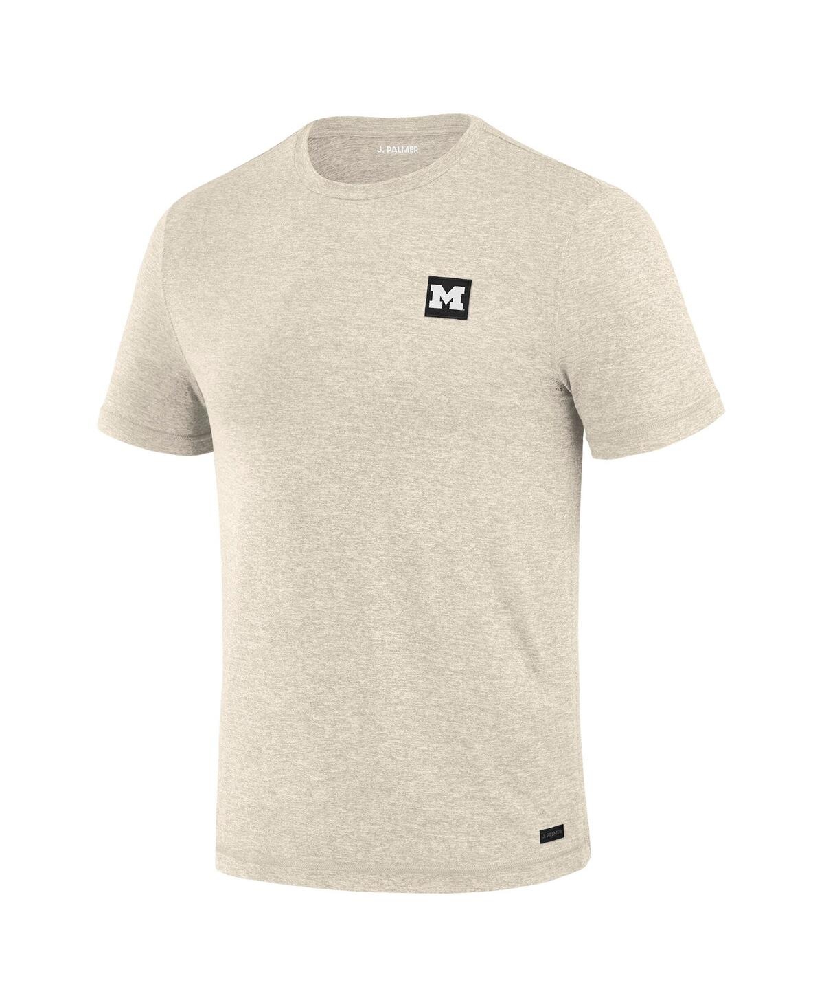 J. Palmer Men's White Michigan Wolverines Four Down T-shirt In Neutral