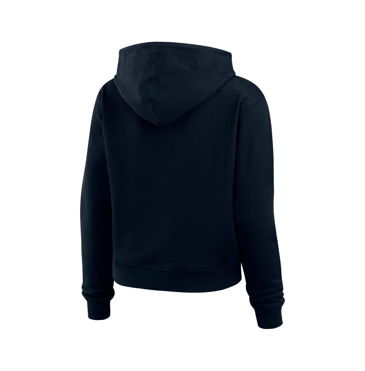 Женское худи WEAR by Erin Andrews Deep Sea Blue Seattle Kraken Waffle-Knit Pullover — фото 2