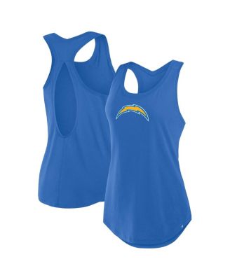 Fanatics - Women's Powder Blue Los Angeles Chargers Iron Fan Tank Top