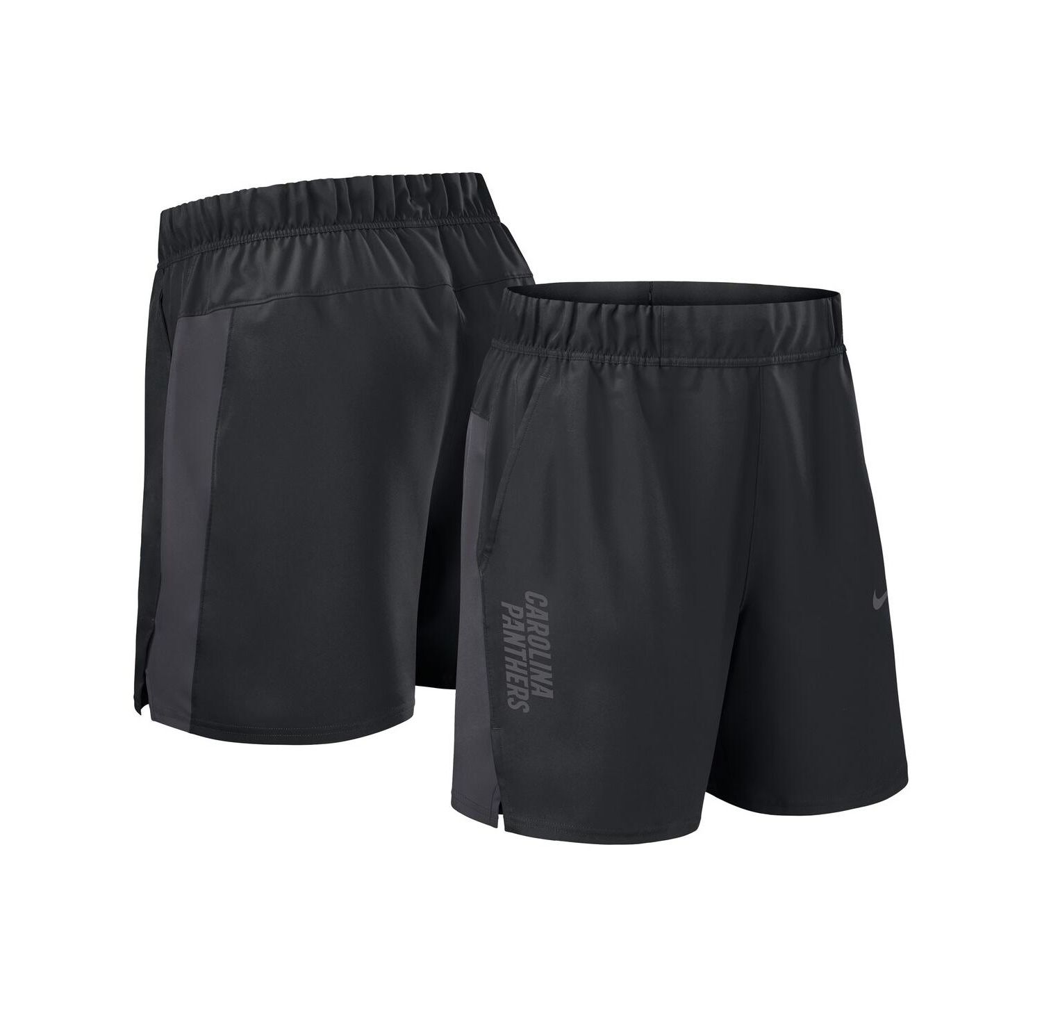 Men's Black Carolina Panthers Woven Victory Performance Shorts