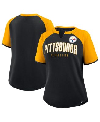 Fanatics - Women's Black/Gold Pittsburgh Steelers Height Advantage T-Shirt