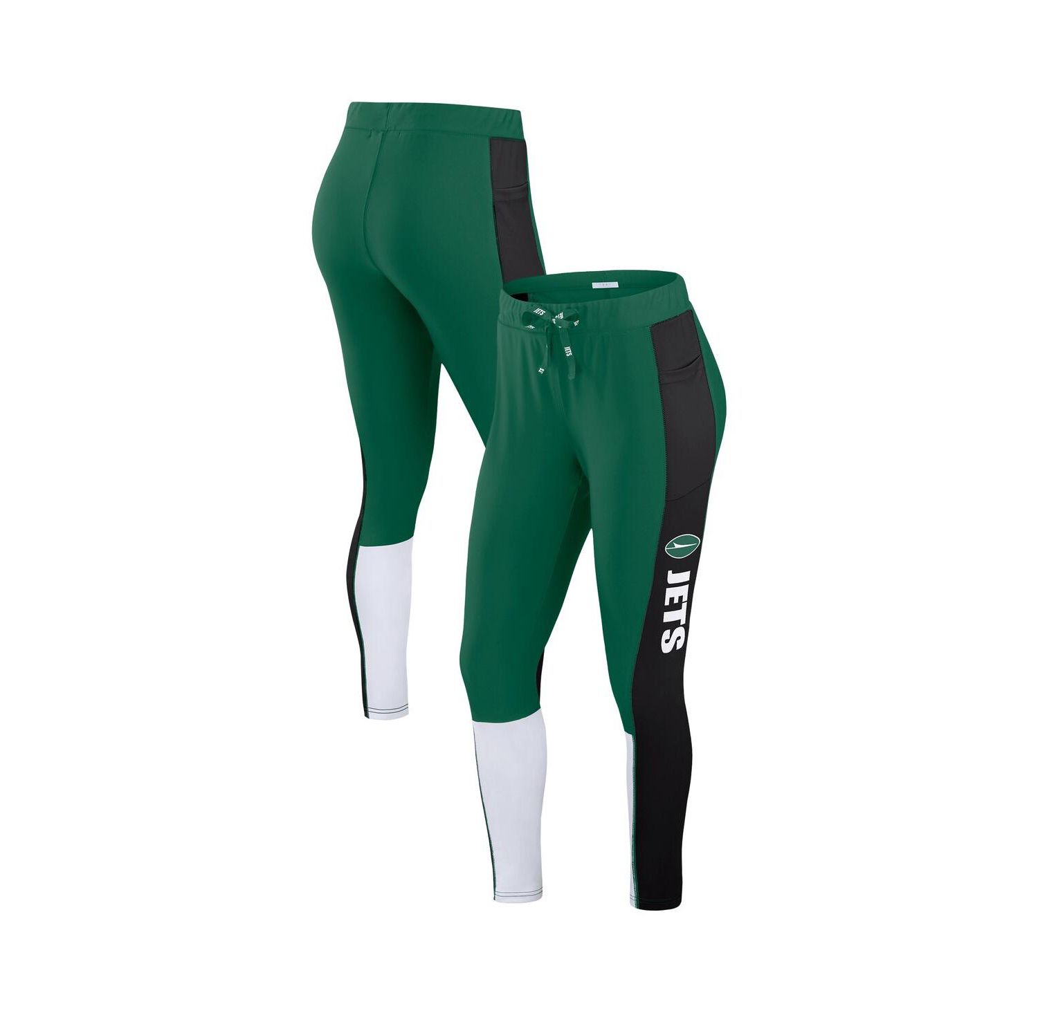 Women's Green/Black New York Jets Color Block Leggings