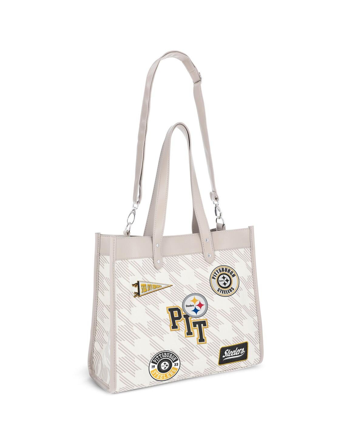 Wear By Erin Andrews Pittsburgh Steelers Patch Printed Tote Bag In Transparent
