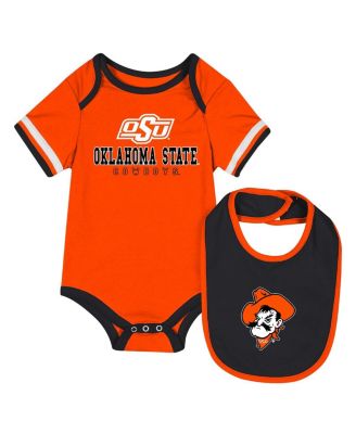 Colosseum - Baby Boys and Girls&nbsp; Orange Oklahoma State Cowboys Bodysuit Bib Set