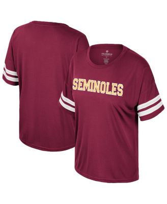 Colosseum - Women's Garnet Florida State Seminoles Treasure Oversized Sequin T-Shirt