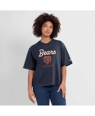 Nike - Women's Navy Chicago Bears Essential Script Relaxed Boxy T-Shirt