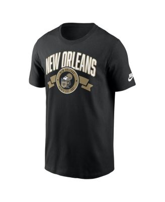 Men's Black New Orleans Saints Rewind Front and Back Hit Essential T-Shirt