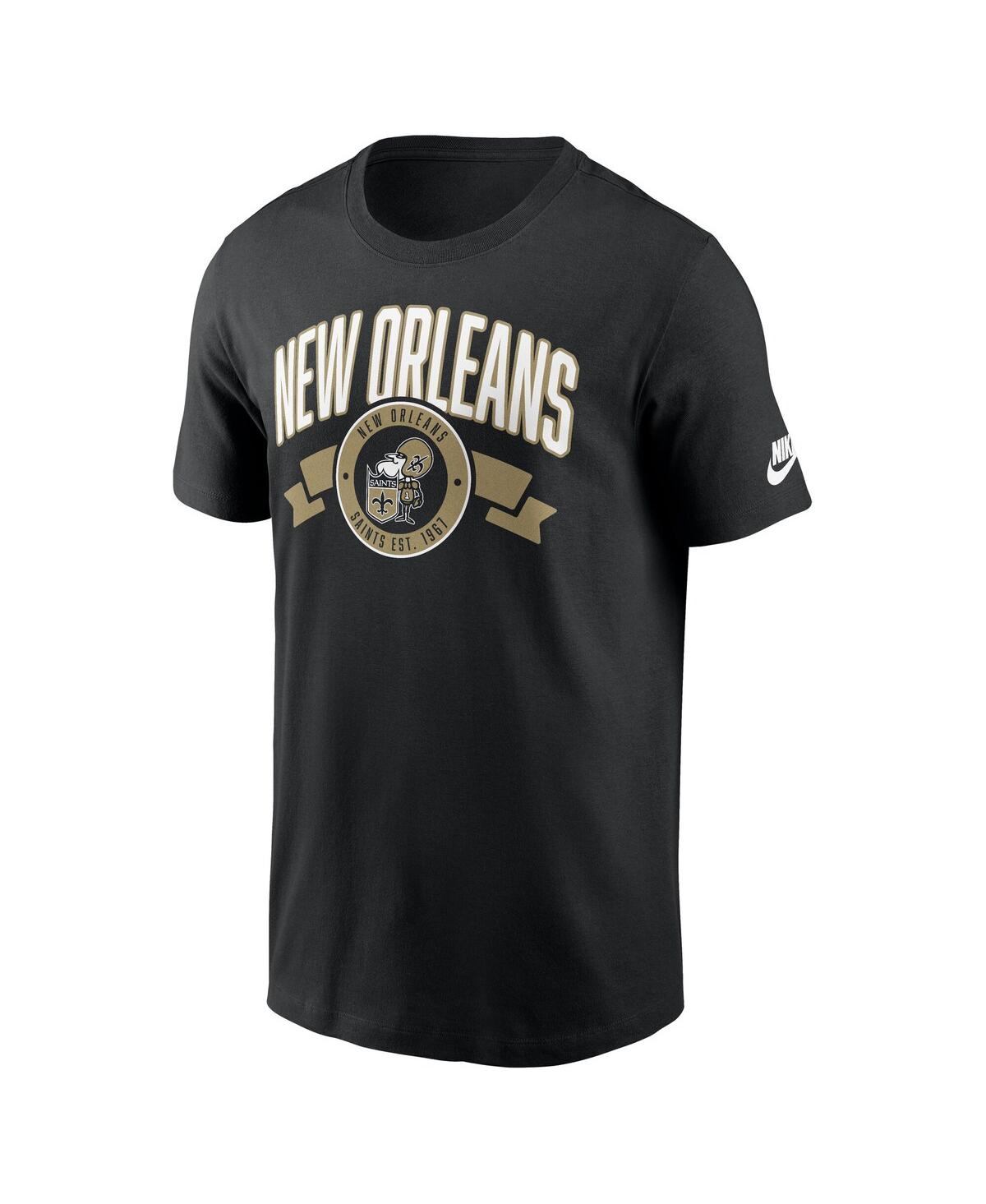Nike Black New Orleans Saints Rewind Front And Back Hit Essential T-shirt In Black