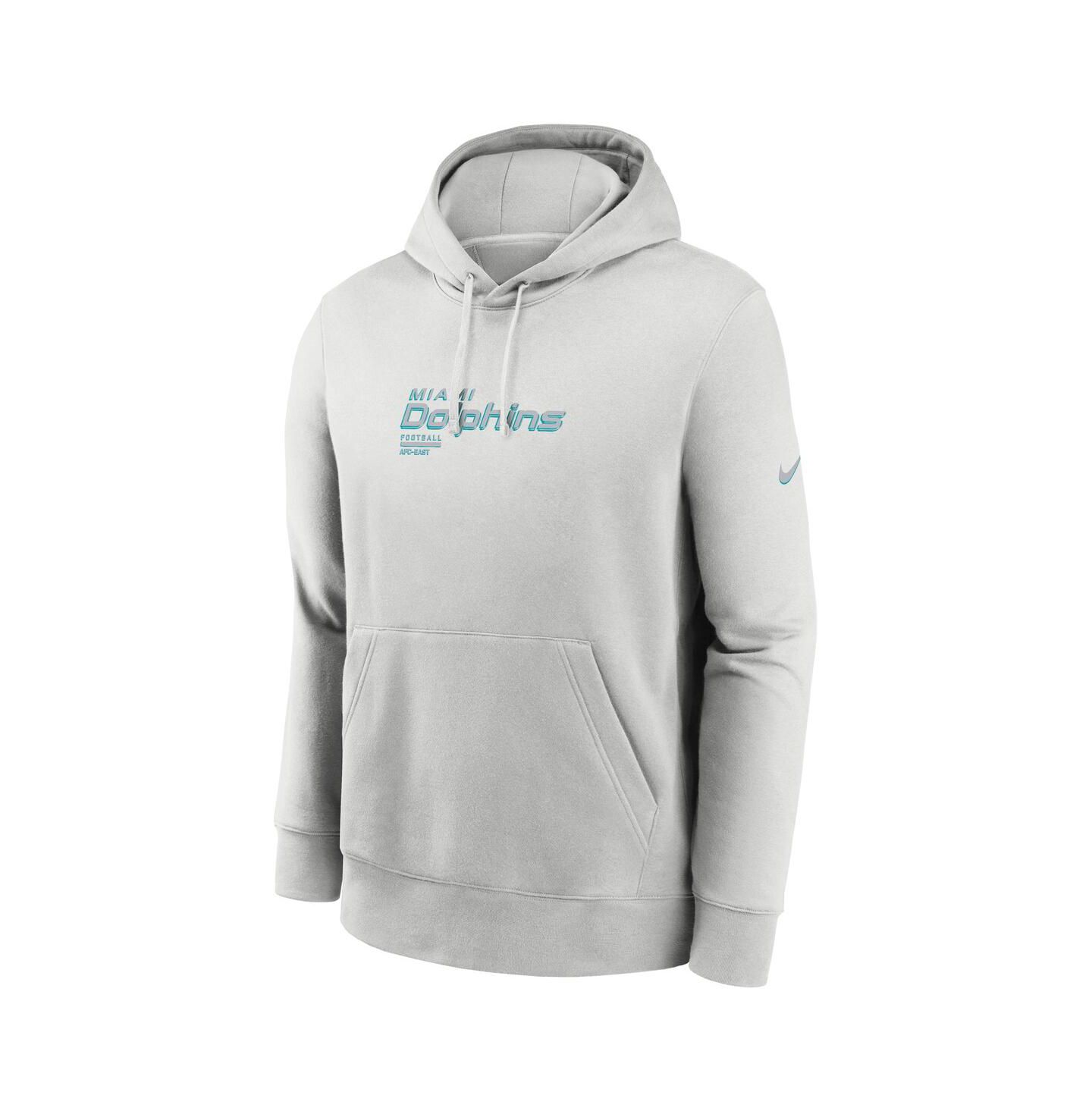 Мужские худи Nike Gray Miami Dolphins Edge Pack French Terry Club Pullover — фото 3