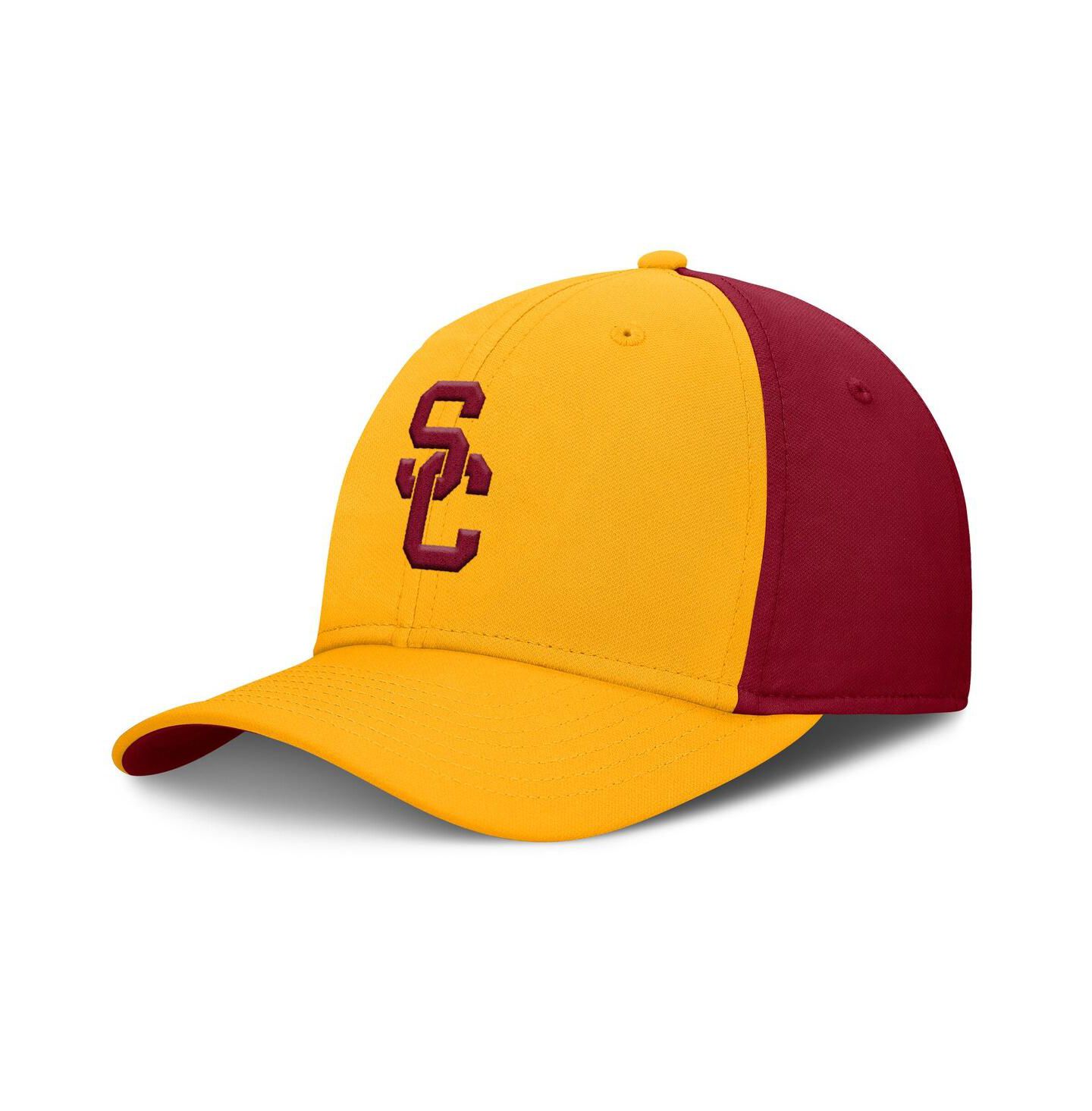 Мужская кепка Nike Gold/Cardinal USC Trojans 2025 Sideline Rise Local Performance Flex Hat — фото 1