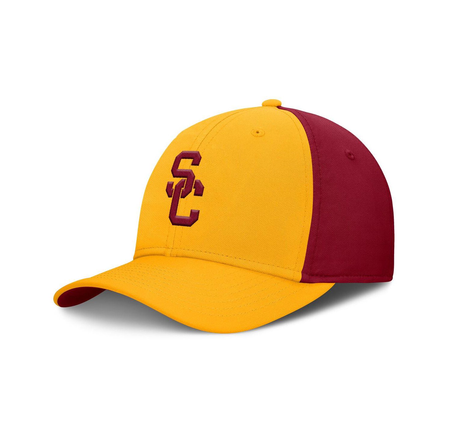 Men's Gold/Cardinal USC Trojans 2025 Sideline Rise Local Performance Flex Hat