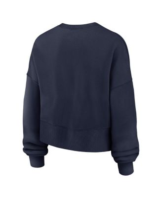 Women's Navy Auburn Tigers Oversized Phoenix Arch Pullover Sweatshirt