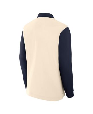 Men's Tan/Navy Auburn Tigers Rugby Long Sleeve Shirt