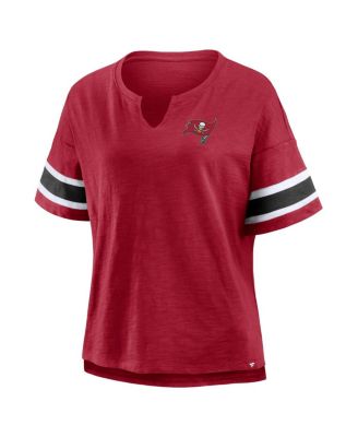 Women's Red Tampa Bay Buccaneers Redzone Curl Route T-Shirt