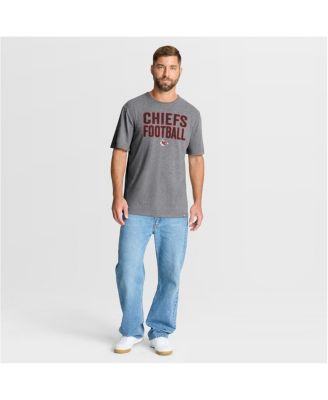 Men's Heather Gray Kansas City Chiefs First Down Tribute Tri-Blend T-Shirt
