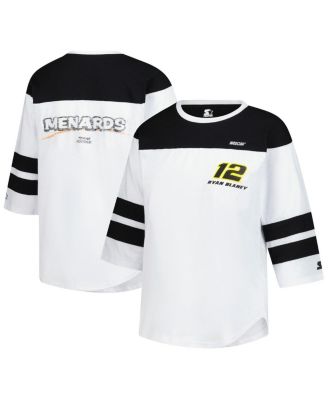 Starter - Women's White Ryan Blaney Grand 3/4-Sleeve T-Shirt