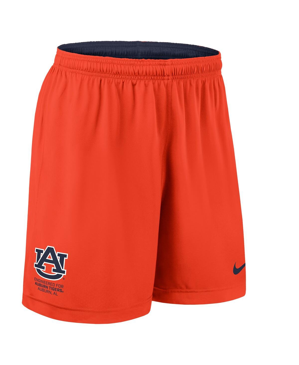 Nike Navy/orange Auburn Tigers 2025 Sideline Reversible Dri-fit Shorts In Multi