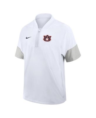 Men's White Auburn Tigers 2025 Sideline Coaches Lightweight Short Sleeve Jacket