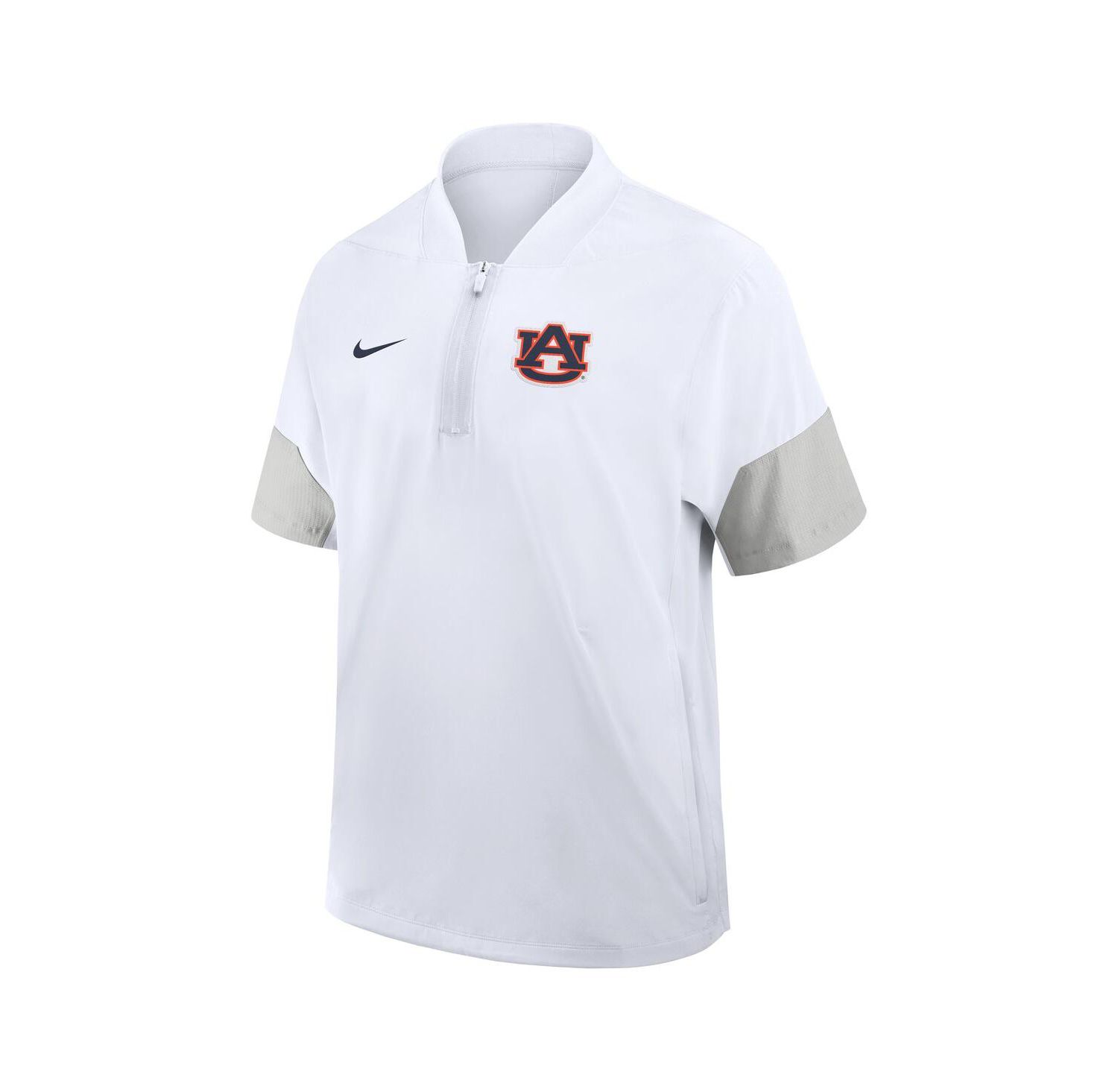 Men's White Auburn Tigers 2025 Sideline Coaches Lightweight Short Sleeve Jacket