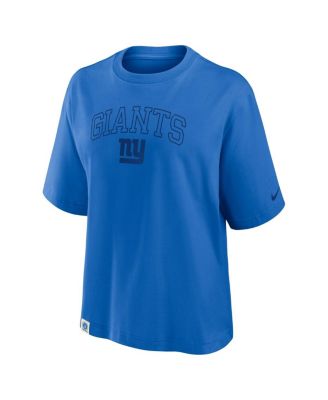 Women's Royal New York Giants Glory Arch Boxy T-Shirt