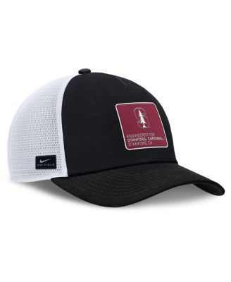 Men's Black/White Stanford Cardinal 2025 On-Field Rise Engineered Trucker Adjustable Hat