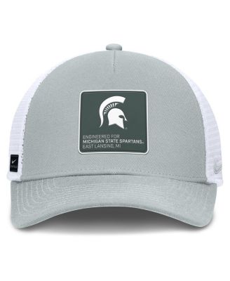 Men's Silver/White Michigan State Spartans 2025 On-Field Rise Engineered Trucker Adjustable Hat
