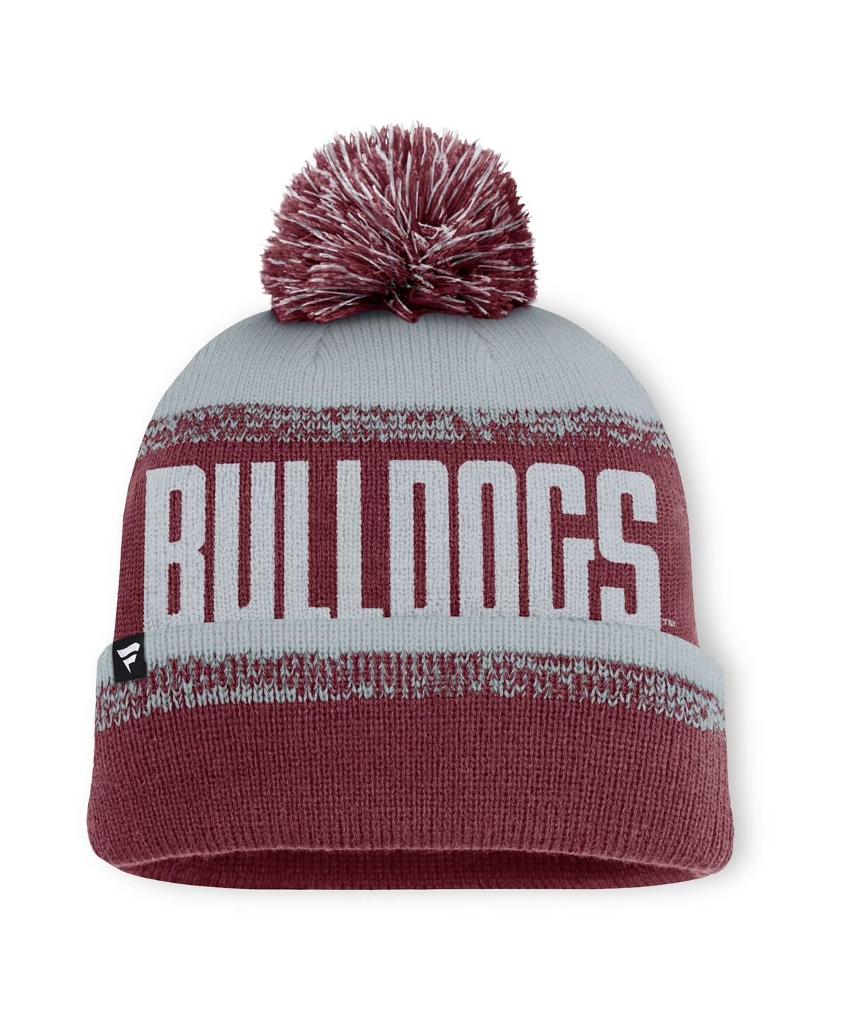 Fanatics Men's Maroon/Gray Mississippi State Bulldogs Thrive Cuffed Pom with Knit Hat