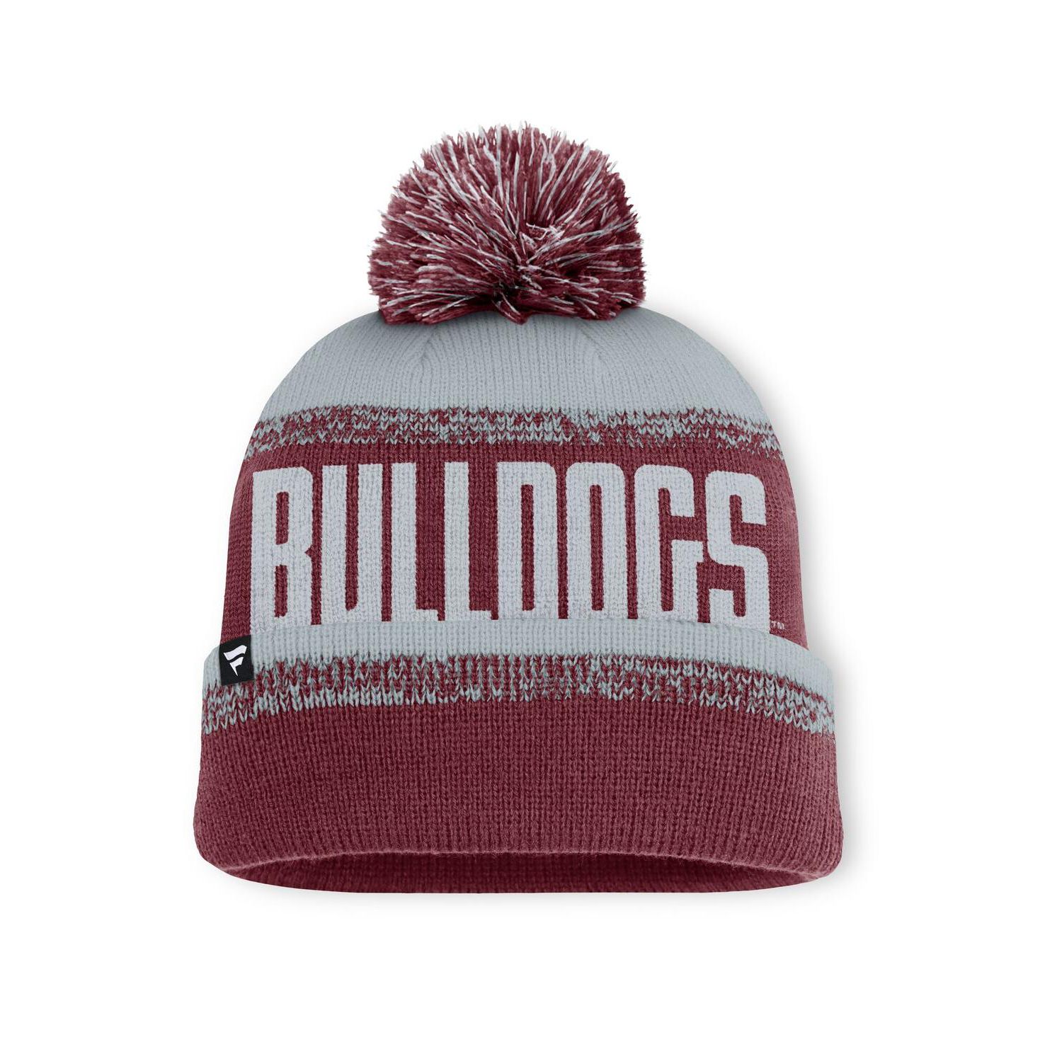Men's Maroon/Gray Mississippi State Bulldogs Thrive Cuffed Pom with Knit Hat